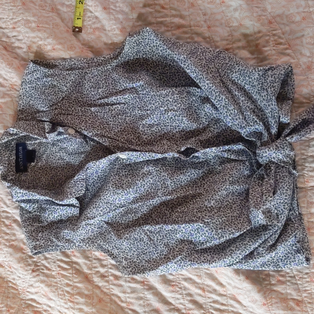 Vintage tie waist Ann Taylor top